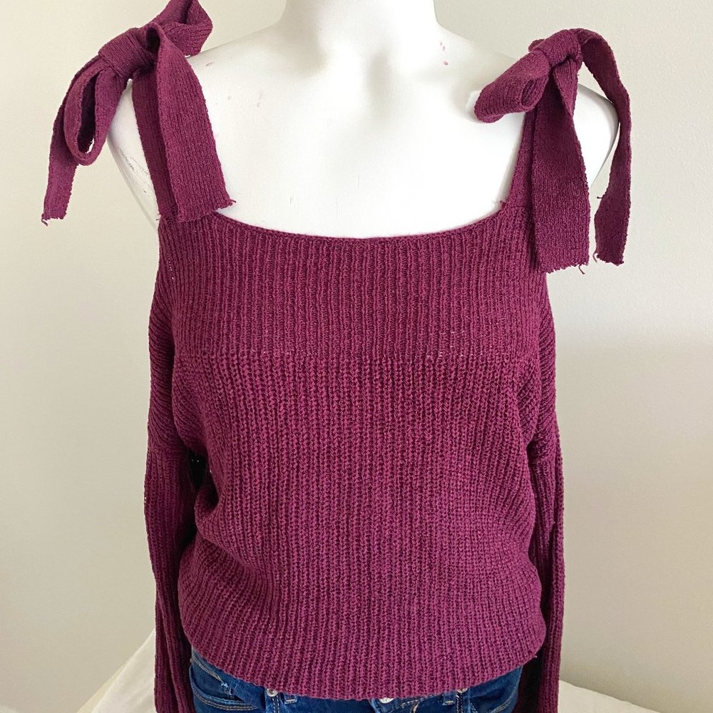 Bow Shoulder Sweater
